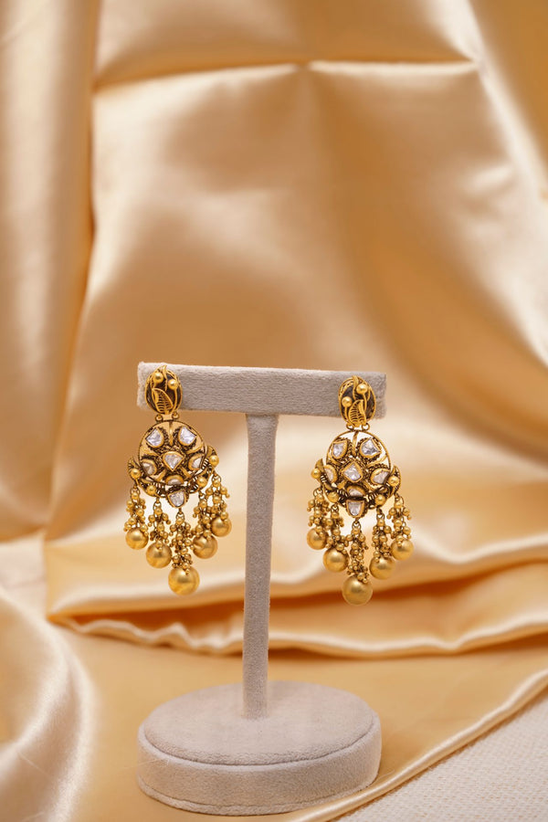 Emerald Kundan Earrings